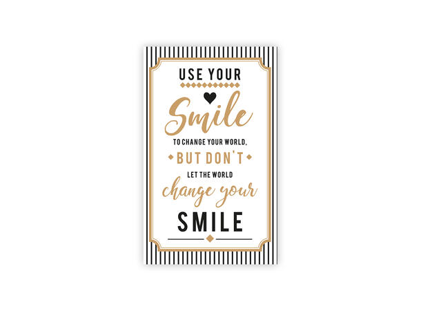 Lite dobbelt kort Use your smile to A7 dobbelt kort