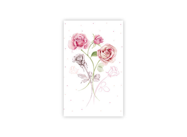 Lite dobbelt kort rosa blomster A7 dobbelt kort