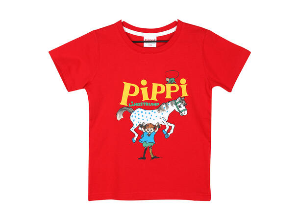 Pippi T-Skjorte - Pippi Rød Barneklær fra Pippi